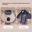 < WHPHous-t > Mũ câu cá có thể điều chỉnh vành rộng 18cm Chống tia cực tím Quạt chạy bằng năng lượng mặt trời Mũ chống nắng để làm việc ngoài trời Đẹp