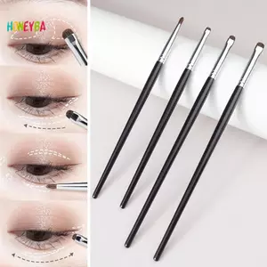 < Honeyba > Chi tiết Phấn mắt nhỏ Bàn chải trang điểm Bút kẻ mắt Bàn chải nhòe Tóc ngựa Phấn mắt Bàn chải nhòe nhỏ Smoky Liner Bàn chải trang điểm đẹp