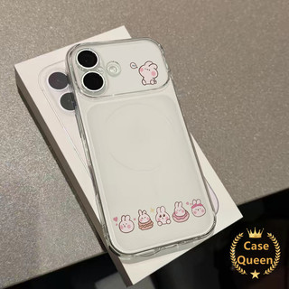 Tương thích cho IPhone 17 11 15 14 16 13 12 Pro Max 14 Plus Vỏ Corning hình thỏ đơn giản dễ thương