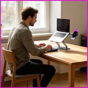 Giá đỡ máy tính xách tay Kệ kim loại có thể gập lại tiện dụng có giá đỡ điện thoại từ tính Giá đỡ máy tính cho giường văn phòng Ghế sofa tại nhà lyuvn