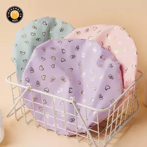{TB & Bag} Mũ tắm chống thấm nước Vỏ bọc tóc tắm co giãn hai lớp dành cho nữ Đồ dùng cho nhà bếp Phòng tắm Mũ gội đầu Mũ tắm.