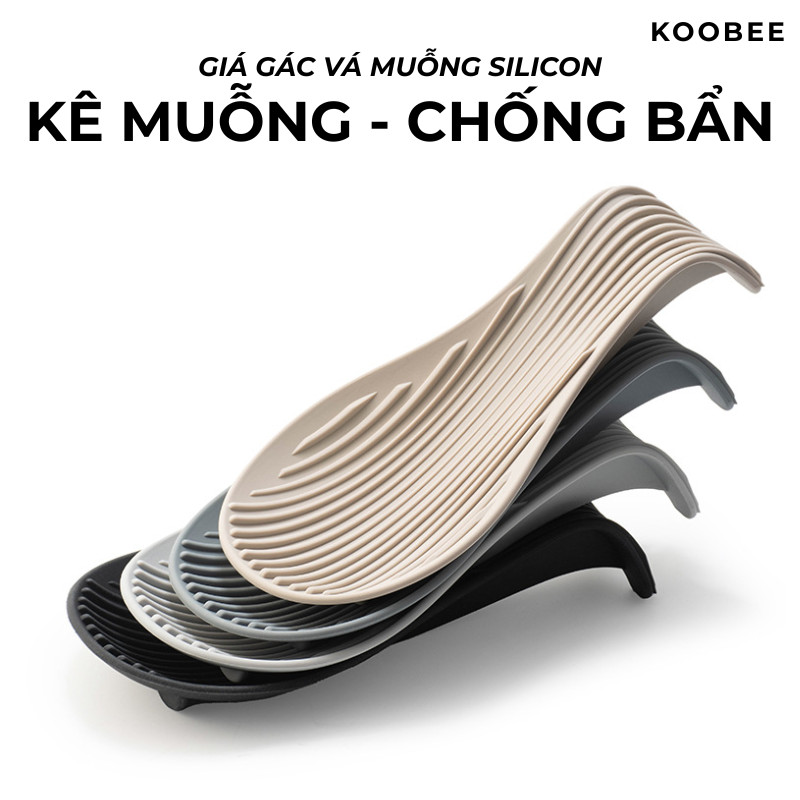 Giá Đỡ Thìa Silicone Chịu Nhiệt Cao Cấp – Kệ Gác Vá Muỗng Chống Trượt Cho Nhà Bếp | 383