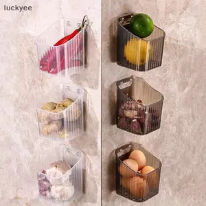 Luckyew 1 Chiếc Nhà Bếp Tỏi Gừng Và Hành Trong Suốt Giỏ Bảo Quản Treo Tường Nhỏ Treo Tường Hộp Bảo Quản Lưu Trữ Ra TQ