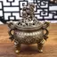 JCSYFAC Vintage Hợp Kim Hương Đốt Sti Giá Đỡ Ba Chân Rỗng Ra Mini Gỗ Đàn Hương Đốt Trà Lễ Trang Trí Nhà Mới