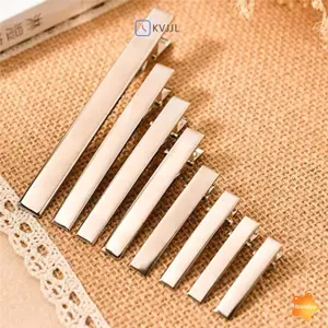 20 Chiếc Mới Kim Loại Bạc Đơn Cá Sấu Kẹp Tóc Barrette DIY Kẹp Tóc Mới