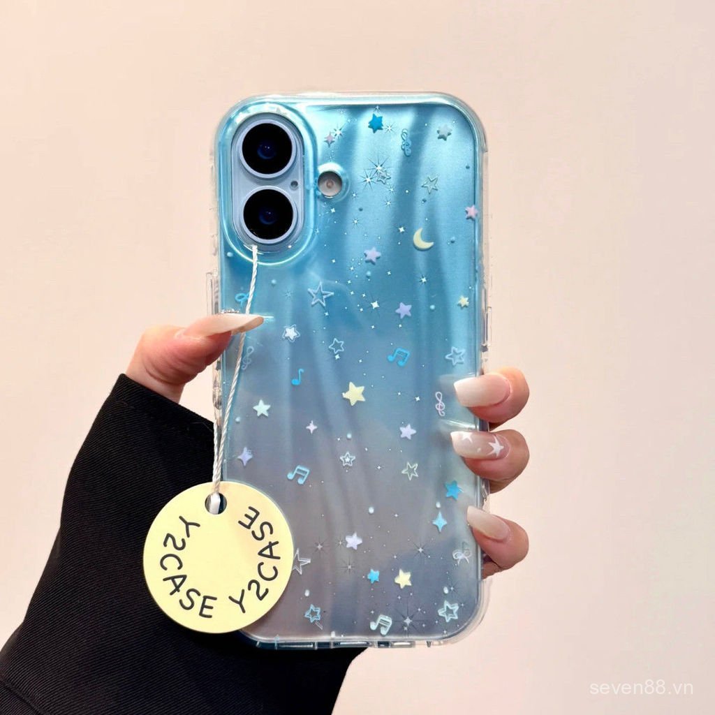Ốp Điện Thoại Thích Hợp Cho iPhone 11 12 13 14 15 16 17 Pro max Plus Air ins Toàn Màn Hình Smudge Note Ngôi Sao Nhỏ Chống Sốc Vỏ Bảo Vệ Chống Sốc Bao Gồm Tất Cả 2IHZ