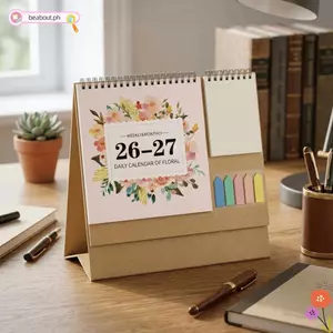 Lịch để bàn BEABOUT, Giấy dày tháng 7 năm 2026-tháng 6 năm 2027 Lịch kế hoạch hàng ngày, Thiết kế sáng tạo đóng sách hai lớp di động Lịch tiếng Anh Lập kế hoạch hàng ngày