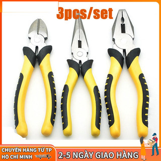 Bộ 3 Kìm Hạng Nặng Đa Năng Kiềm Cắt Dây Thép Kềm Mũi Nhọn Tiện Lợi