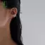Bông tai xỏ lỗ giả Vòng tròn đôi Bông tai giả dành cho nữ Hiphop Vòng bít cổ điển Kẹp tai Phụ kiện Hàn Quốc