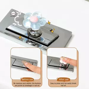 Maybest Hình Hoa Tự Dính Nút Bấm Vệ Sinh Bảo Vệ Móng Tay Nhà Vệ Sinh Ép Trang Trí Phòng Tắm Phụ Kiện Nút Thoát Nước Bình Nước {VN}