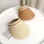 Springevenstar Raffia Rơm Mũ Chống Nắng Mở Top Nữ Mùa Hè Chống Tia UV Rộng Vành Mũ Đi Biển Kỳ Nghỉ Phong Cách Thường Ngày Springevenstar