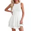 Đầm Nữ, Váy Mini Không Tay Ruched, Dễ Thương Ruffle Flowy A Line Váy Ngắn Đảng Ngày Trang Phục Đêm