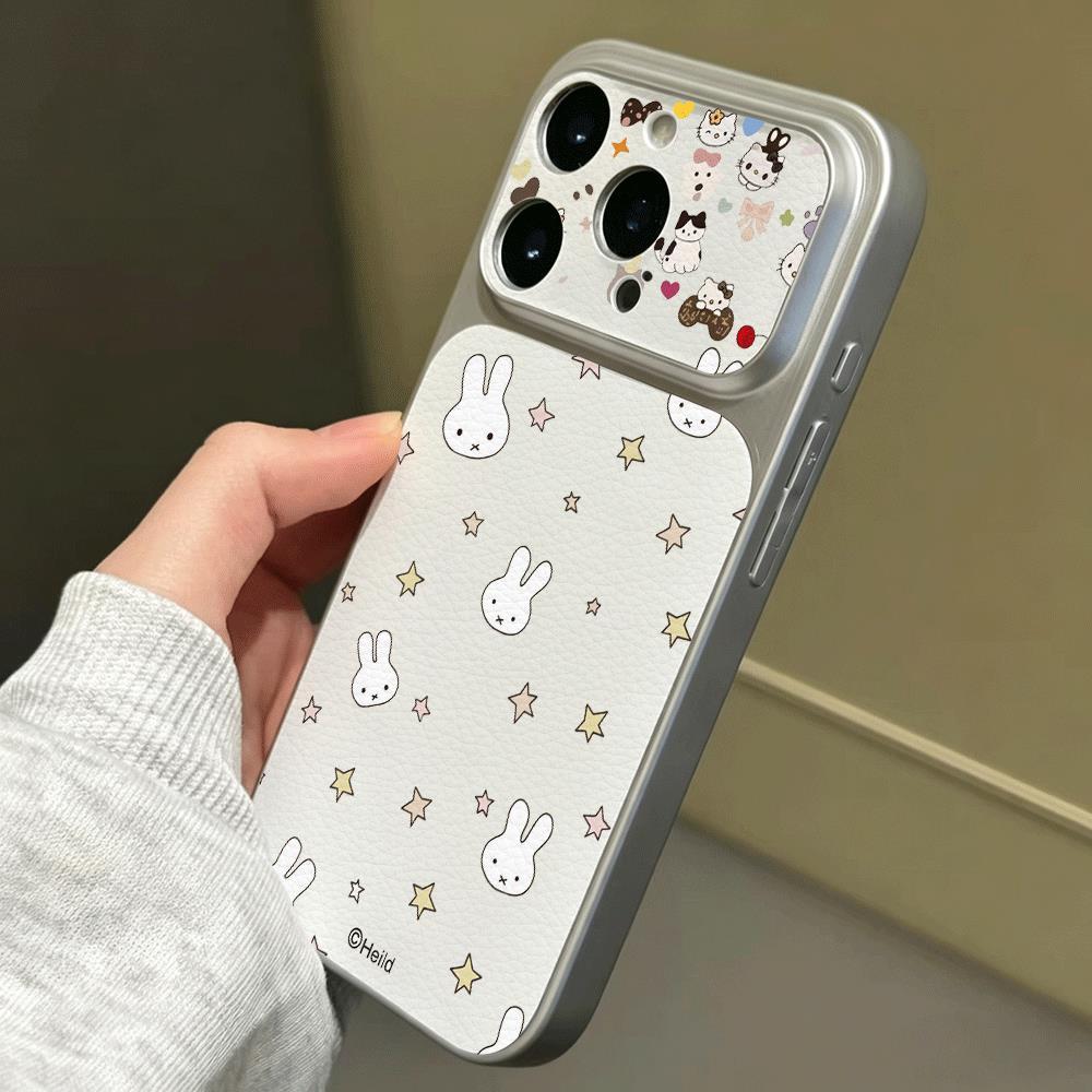 Ốp lưng iPhone hình thỏ và ngôi sao dễ thương, chống sốc, phù hợp iPhone 17/16/15/14/13