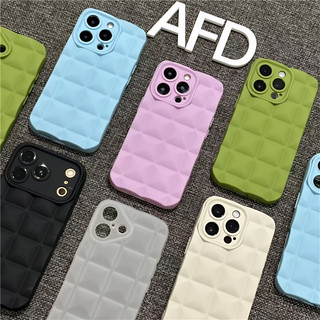 Ốp điện thoại kinh doanh màu trơn kẻ sọc Morandi 3D cho iPhone 17 Air 16 15 14 13 Pro Max Silicone mềm