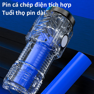Đèn Pin Cầm Tay Siêu Sáng 200M - Vỏ Nhôm Bền, Chống Nước, Nam Châm & Móc Gài, Lý Tưởng Du Lịch