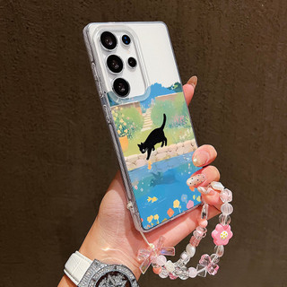 Ốp Điện Thoại Vòng Tay Hoạt Hình Cho Samsung Galaxy S25 S24 S23 S22 S21 S20 Ultra Plus FE A56 A55 A54 A53 A52 A51 A50 A36 A35 A34 A33 A32 A31 A26 A25 4G 5G Chống Sốc