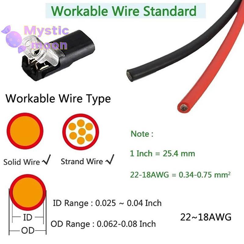 [Mystic] 2 Pin Way Plug Dây ô tô Thiết bị đầu cuối uốn cáp điện - Đầu nối dây nhanh chống nước ô tô [Mới]