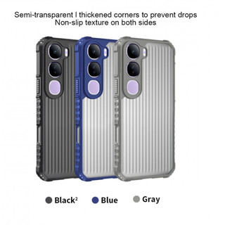 Ốp Điện Thoại Sọc Bán Trong Suốt Cho Vivo Y400 Y200 Y100 Y95 Y93 Y91 Y39 Y35 VV60 V50 V40 V30 V29 V27 Lite T4 S18 S16 PRO 4G 5G Góc Dày Chống Rơi