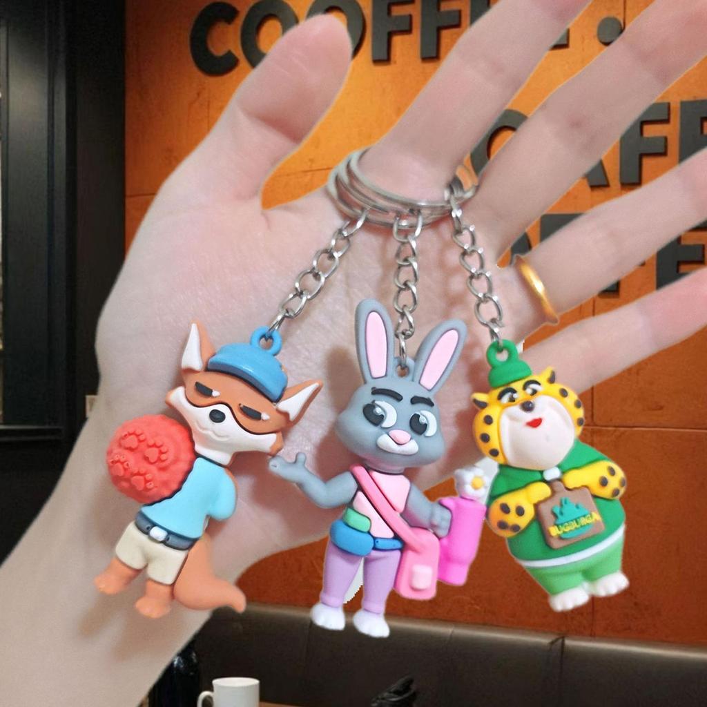 Zootopia Móc Khóa Hoạt Hình Nick Judy Hình Động Vật Ba Lô Quyến Rũ Nóng Anime Bộ Sưu Tập Quà Tặng