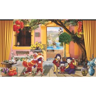 Trang Trí Lễ Tết, Phông Nền trang trí Tết truyền thống, Backdrop Tết, Backdrop chụp ảnh Tết 2026. Có size lớn
