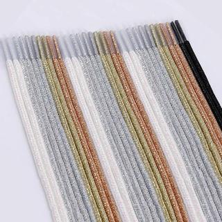 1 Cặp Dây Giày Tròn, Lụa Vàng / Bạc, Dây Giày Thời Trang Sáng Bóng, 100 Cm / 120 Cm / 140 Cm / 160 Cm