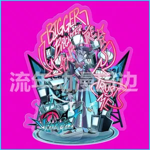 HT2 Hazbin Khách sạn Đứng Tấm Alastor Acrylic Đứng Ký Anime Để Bàn Trang Trí Trang Trí TH2