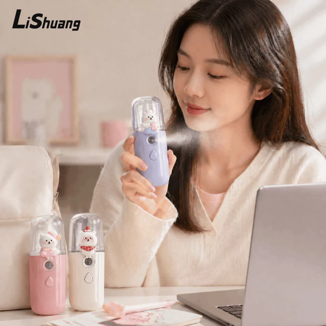 Máy phun sương mặt LISHUANG, Máy tạo độ ẩm cầm tay có thể sạc lại USB, Máy phun sương cầm tay bằng hương liệu Nano Xịt phun dưỡng ẩm Dưỡng ẩm mùa hè