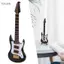 Toyuvn Toyuvn Mingzhe Mô Hình Đàn Guitar Mini Tinh Tế Để Bàn Trang Trí Có Chân Đế Hộp Bảo Quản Màu Đen