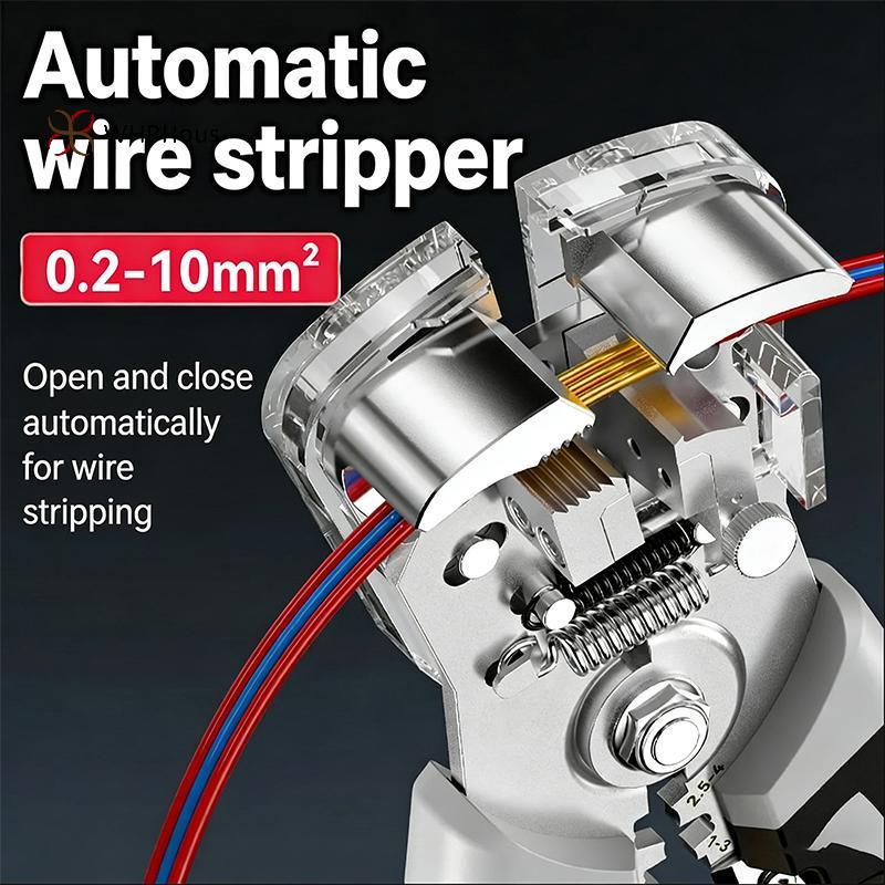 < WHPHous-t > Kìm thoát y dây đa chức năng với tự động 3 trong 1 Tự điều chỉnh 10-24 AWG Uốn để sửa chữa điện tại nhà DIY Đẹp