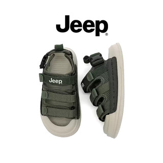 JEEP Phong Cách Mới Giày Sandal Trẻ Em Mũi Che Phủ Mùa Hè Thoáng Khí Chống Trơn Trượt Đế Mềm Bé Trai Bé Gái Giày Đi Biển