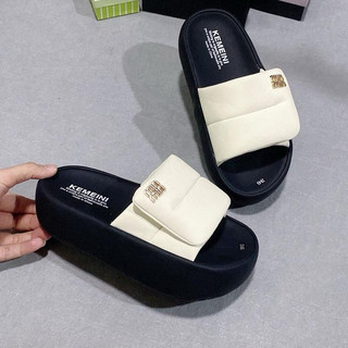 Dép Nữ IGU Quai Dán Bản To Tiện Lợi Thoải Mái Đế Cao 5cm Tăng Chiều Cao Chống Trơn