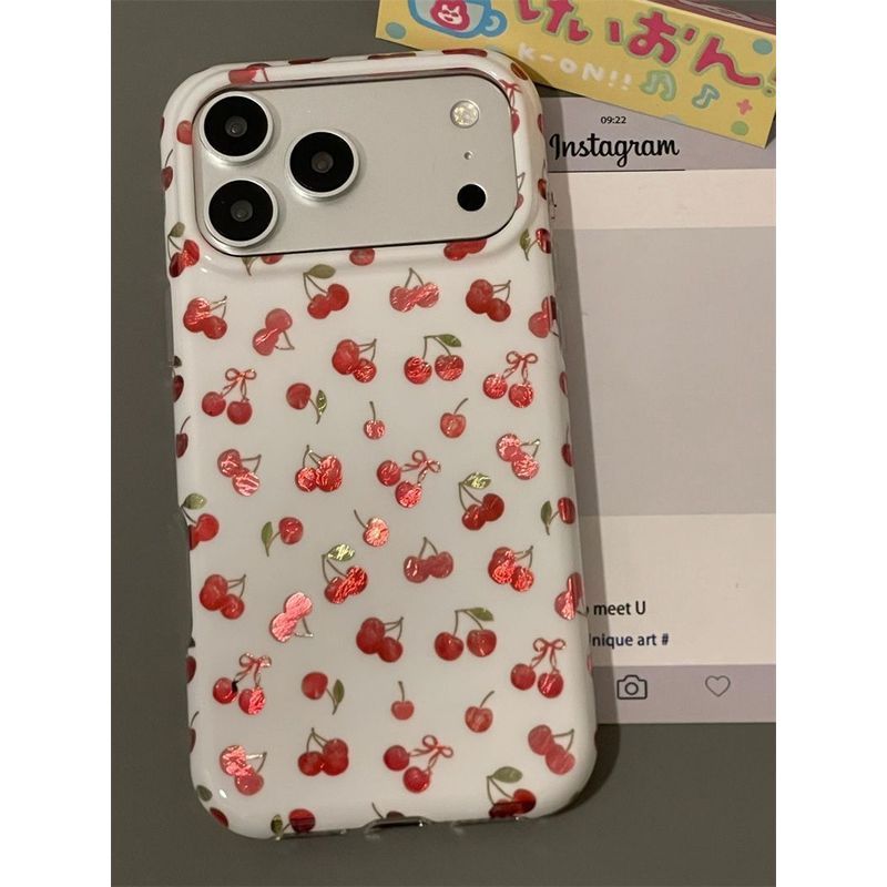 Gilt Atmosphere Cherry Thích hợp cho Ốp điện thoại iPhone17promax 16pro Apple 15 / 14 / 1312 / 11