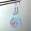 PNPIA- Bông tai bầu cá vàng phẳng 2D dành cho nữ Peculiar Fishbowl Dangle Bông tai phụ kiện sáng tạo cho trường học hoặc văn phòng