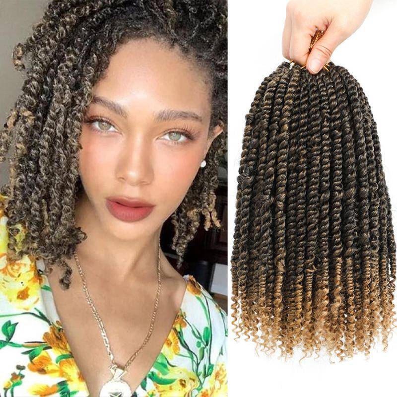 PNPIA- Passion Twist Crochet Hair Pre Twisted Tổng hợp Curly End Braid Extensions cho hợp thời trang hàng ngày và lễ hội