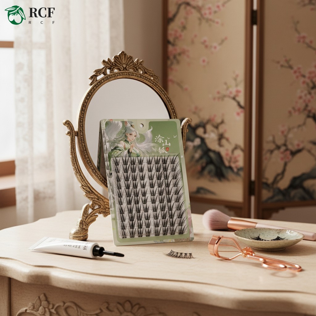 Lông mi giả kiểu Fox C Curl Lông mi sợi tổng hợp nhẹ tự nhiên