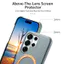 Ốp điện thoại sạc từ tính Lychee Grain PC + TPU cho Samsung Galaxy S26 S25 S24 S23 S22 S21 S20 Ultra + FE Ốp lưng chống sốc