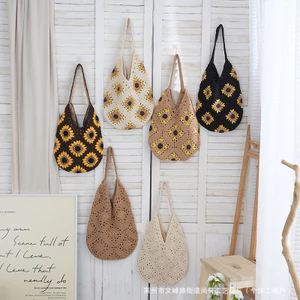 Di Động Thời Trang Túi Dệt Nách Túi Dệt Du Lịch Đi Làm Tất Cả Trận Đấu Dây Cotton Dệt Túi Mềm Dây Cotton BWT1