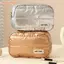 Túi đựng đồ trang điểm Quilted FAVORITEGOODS, Túi đựng mỹ phẩm dung tích lớn cầm tay, Túi đựng đồ giặt chống nước chống sốc đa chức năng dành cho nữ Cô gái