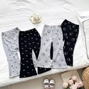 Quần Micro Hồng Hoa Bé Gái Mùa Xuân Thu Quần Thường Ngày Phiên Bản Hàn Quốc Phù Hợp Với 90-140 Kích Thước EVPV