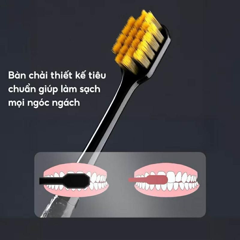 ￼COMBO 6 Bàn chải đánh răng Pha Lê lông tơ mềm mại, Bàn chải than tre hoạt tính Nhật Bản chải Êm Sạch