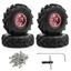 4 Bộ lốp bánh xe cao su 62mm 1.0 Inch được nâng cấp Vành bánh xe cho bánh xích RC 1 / 18 TRX4M SCX24 FMS Bộ phận nâng cấp bò đá