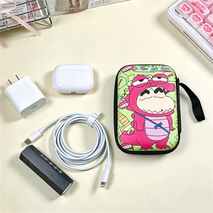 Dễ Thương Crayon Shin-Chan Di Động Chống Thấm Nước Móc Khóa Túi Bảo Quản Tai Nghe Đồng Xu Chìa Khóa Du Lịch Ngoài Trời Thiết Yếu Túi Nhỏ