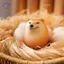 HFTOY Sáng Tạo Shiba Inu Thực Tế Hình Trứng PVC Trang Trí Bàn Làm Việc Trang Trí Cho Chó & Trứng Cho Văn Phòng Tại Nhà Quà Tặng Giáng Sinh Vui Vẻ ~