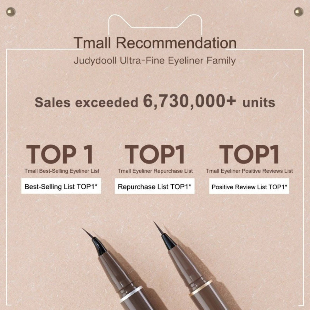 JUDYDOLL Waterproof Eyeliner – Kẻ Mắt Mảnh, Bền Màu, Phù Hợp Hằng Ngày
