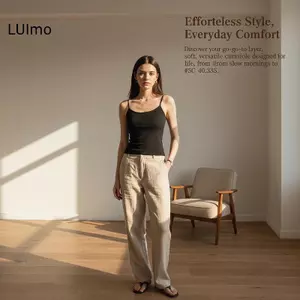 LUImo Casual Nữ Màu Trơn Spaghetti Dây Camisole Có Miếng Lót Ngực Cho Trang Phục Hàng Ngày SBS