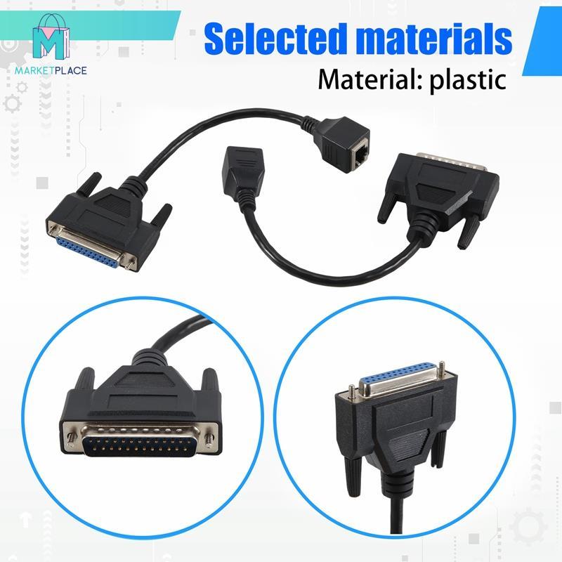 Bộ chuyển đổi dây tín hiệu ILDA sang RJ45- Bộ kết nối nam / nữ DB25 Mạng tương thích cáp LDA sang Ethernet