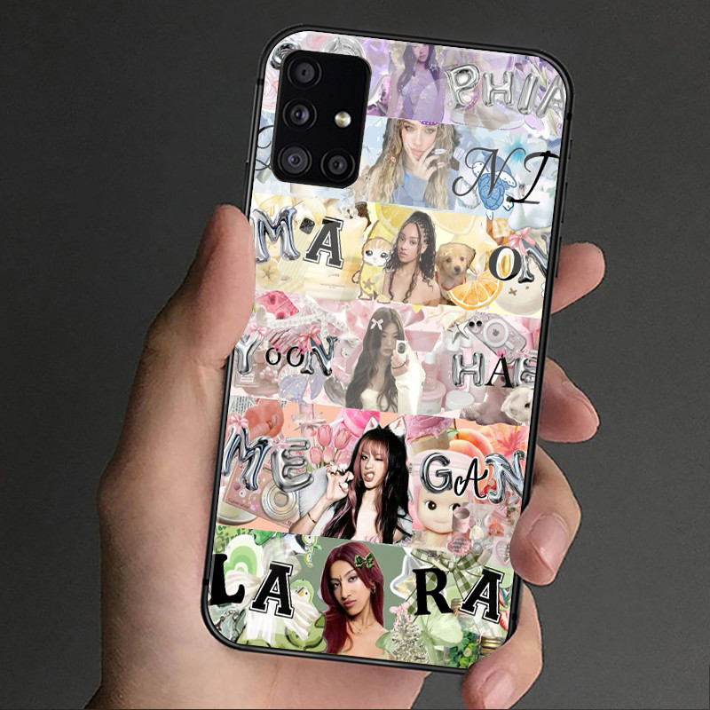 Ốp Điện Thoại Kính katseye 05 Cho Samsung Galaxy A14 A16 A30 A22 A32 A33 A15 A35 A42 A55 A56 4G A52 A53 A54 A70 A71 A72 A73 5G
