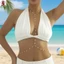 Dây đeo ngực giả ngọc trai nữ Thiết kế thanh lịch Trang trí tiệc bãi biển mùa hè