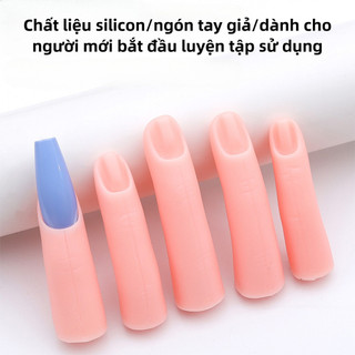 [vạn]  [COD] Bộ 5 Ngón Tay Tập Làm Móng Silicon - Mềm Mại, Linh Hoạt, Dụng Cụ Thiết Yếu Cho Học & Thực Hành Nail