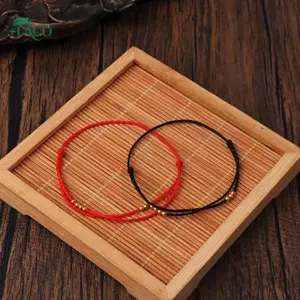 Springevenstar Handmade Hạt Vòng Tay Dây Đỏ Có Thể Điều Chỉnh Chuyển Luy Hạt Phong Cách Đơn Giản Tình Bạn Vòng Tay Trang Sức Mỹ Quà Tặng Springevenstar